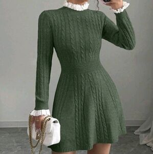Women's Autumn/Winter Color Block Stand Collar Long Sleeve Drawstring